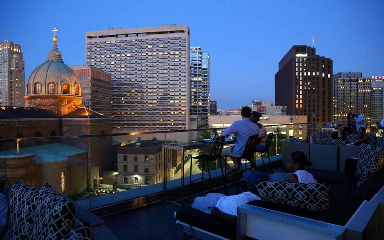 Philadelphia Hotel With-Balconies